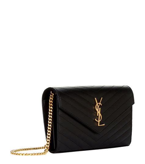 saint laurent monogram chain wallet